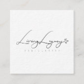 宣教師ポートレートカード|金ゴールドのブラシのミニマリスト スクエア名刺 (正面)