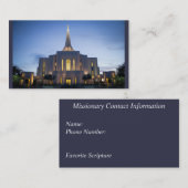 宣教師接触カード コーリングカード (正面/裏面)