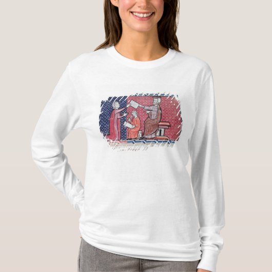 宣誓を取っている女性 Tシャツ (正面)