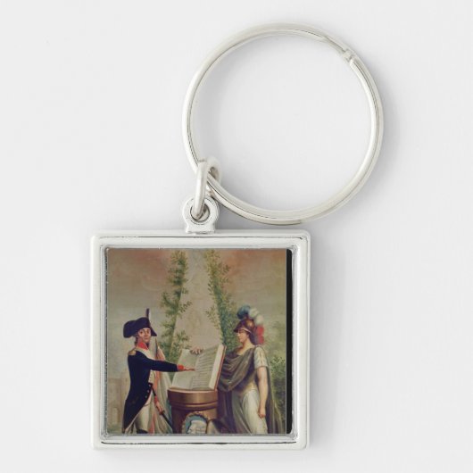 宣誓を誓っている国家警備隊の役人 キーホルダー (正面)