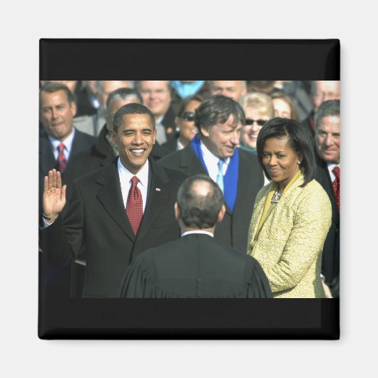 宣誓マグネットを取るオバマ マグネット (正面)