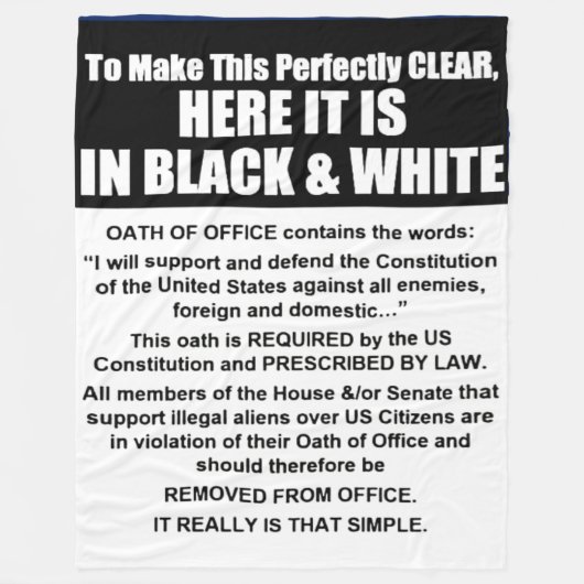 宣誓書 フリースブランケット (正面)