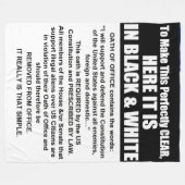 宣誓書 フリースブランケット (正面(横))