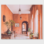 室内のエリア近傍に植物を有するプランター ラッピングペーパー (フラット)