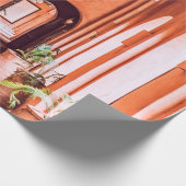 室内のエリア近傍に植物を有するプランター ラッピングペーパー (角)