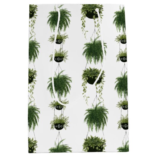 室内オアシス |のぶら下がったバスケット ミディアムペーパーバッグ (正面)