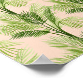 室内オアシス |ヤシの木のパターン ポスター (角)