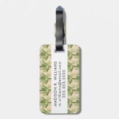 室内オアシス |ヤシの木のパターン ラゲッジタグ (裏面縦)