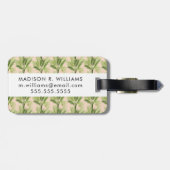 室内オアシス |ヤシの木のパターン ラゲッジタグ (裏面横)