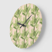 室内オアシス |ヤシの木のパターン ラージ壁時計 (傾斜)