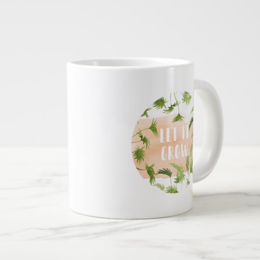 室内オアシス |成長させる ジャンボコーヒーマグカップ (正面右)