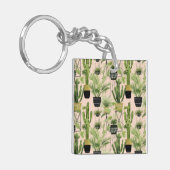 室内オアシス |植物のラインアップパターン キーホルダー (正面左)