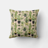 室内オアシス |植物のラインアップパターン クッション (裏面)