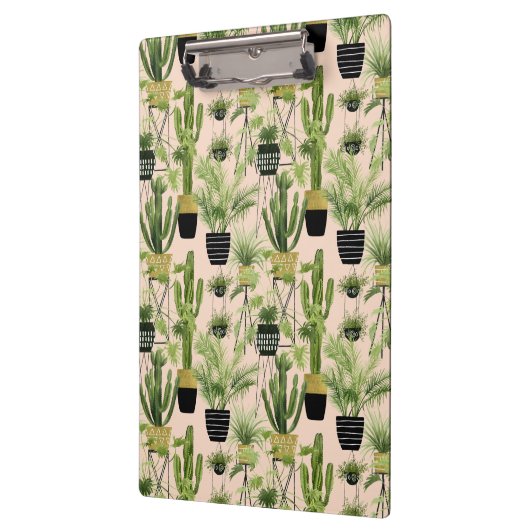 室内オアシス |植物のラインアップパターン クリップボード (左)