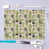 室内オアシス |植物のラインアップパターン 薄葉紙 (クラフト)