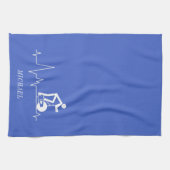 室内スピニングサイクルハートビーパーソナライズされたト キッチンタオル (横)