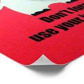 室内忘れの声を使うな！ ポスター (角)