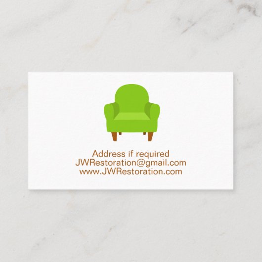 室内椅子ソファ 名刺 (裏面)
