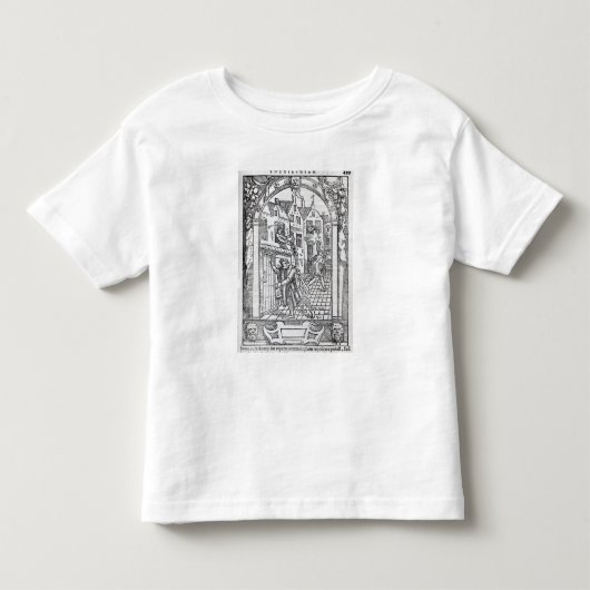 室内用便器を空けること トドラーTシャツ (正面)
