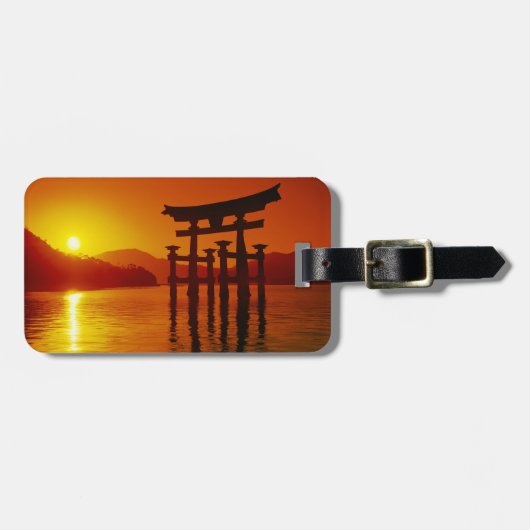 宮島の厳島神社大鳥居 ラゲッジタグ (正面横)