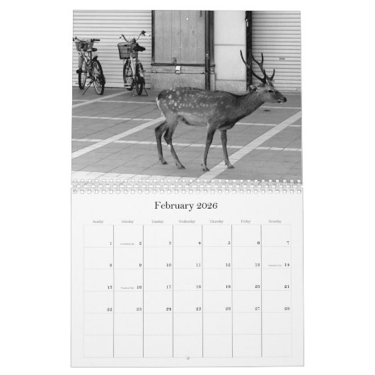 宮島十二景 カレンダー (2月 2026)