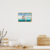 宮島半賀の冬の風景の風景で雪 ポスター (キッチン)