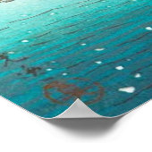 宮島半賀の冬の風景の風景で雪 ポスター (角)