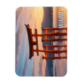 宮島空中鳥居厳島神社旅行 マグネット (縦)