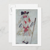 宮廷の魅力的衣装デザイン ポストカード (正面/裏面)