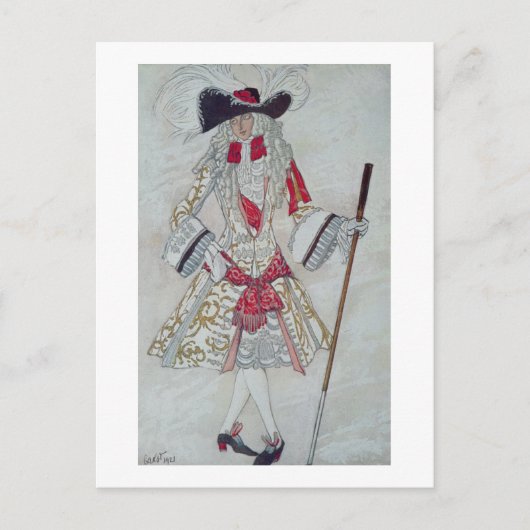 宮廷の魅力的衣装デザイン ポストカード (正面)