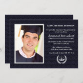 宮廷シンボル写真法学院パープル卒業 招待状 (正面/裏面)