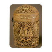 宮廷楽しさを描いたレリーフ、 浮き彫りを持つパイックス マグネット (縦)