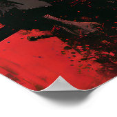 宮本武蔵ヴァガボンマンガスタイル赤い背景 ポスター (角)