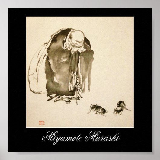 宮本絵画武蔵さん。1600年代 ポスター (正面)