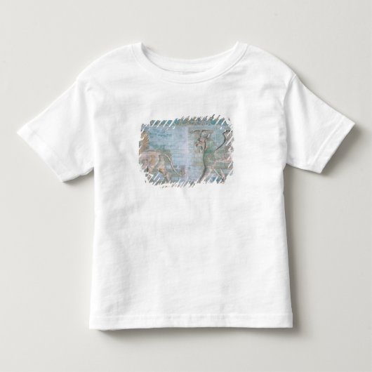 宮殿からの2匹の飛んだグリフィン、の トドラーTシャツ (正面)