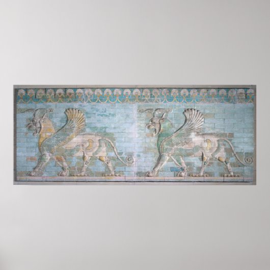 宮殿から翼のある二人のグリフィン ポスター (正面)