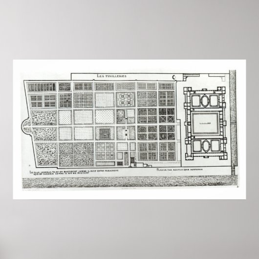 宮殿と庭園の計画 ポスター (正面)