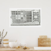 宮殿と庭園の計画 ポスター (キッチン)