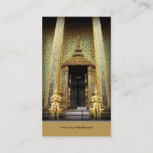 宮殿のタイの金写真の保護者 名刺 (裏面)
