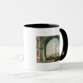 宮殿の正方形、軍隊のアーチからの眺め マグカップ (正面右)