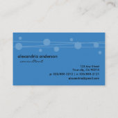 宮殿の青い点およびわらの名刺 名刺 (裏面)