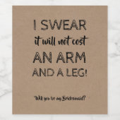 害なし – ブライアスおもしろいメイドの提案 ワインラベル (シングルラベル)