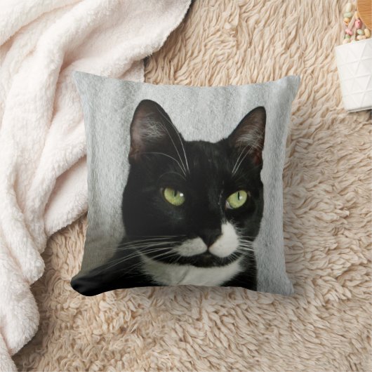 害のタキシード猫の枕 クッション (ブランケット)