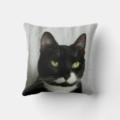 害のタキシード猫の枕 クッション (裏面)