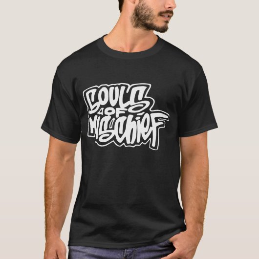 害の叩く音のヒップホップの象形文字Men_sの精神 Tシャツ (正面)