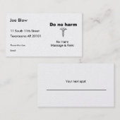 害をしないで下さい 予約カード (正面/裏面)