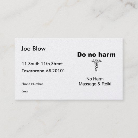 害をしないで下さい 予約カード (正面)