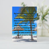 害悪フラットグリーティングカードからの保護祈りの言葉 カード (スタンド正面)