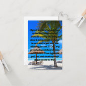 害悪フラットグリーティングカードからの保護祈りの言葉 カード (正面/裏面インサイチュ)