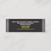 害虫の害虫制御は個人化なります スキニー名刺 (裏面)